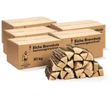 Neandertaler Feuer Kaminholz Brennholz Eichenholz Grillholz Hartholz Eichen Feuerholz Holz, 150 kg 150 kg