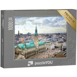 puzzleYOU Puzzle Puzzle 1000 Teile XXL „Beeindruckendes Rathaus von Hamburg, Deutschlan, 1000 Puzzleteile, puzzleYOU-Kollektionen Hamburg, Deutsche Städte