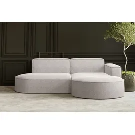 Kaiser Möbel Ecksofa, Sofa L form, Couch L form MODENA L STUDIO stoff Neve Beige Rechts
