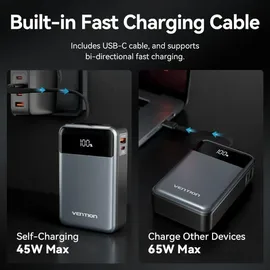 Vention FHYB0 20000 mAh, Schwarz - Schwarz