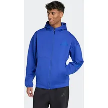 adidas Sportswear Kapuzensweatshirt NEW ADIDAS Z.N.E. ZIP-HOODIE für sportliche Aktivitäten, aus Polyester und Baumwolle blau M (48/50)