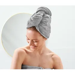 Tchibo - Turban-Handtuch - grau