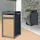 ML-Design Mülltonnenbox 1er mit Pflanzdach 1 Tonne 240L, 68x80x124 cm, Stahl, wetterfest, Abschließbare Mülltonnenverkleidung