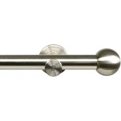 Gardinenstange »Modern Line Kugel«, 1 läufig-läufig, Fixmaß, 240625-3 edelstahlfarben