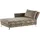 Nehl Liege Easy Velours 220 x 80 x 116 cm Mehrfarbig mit Kopfteil