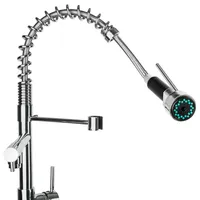 Tectake Spültischarmatur mit 2 Wasserhähnen chrom 402140