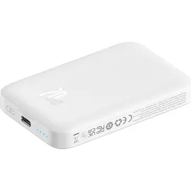Baseus P10059002223-00, 6000 mAh, Wireless charging, 20 W White
