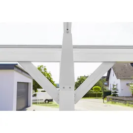 Westmann Carport Helsinki 3,05 x 5,03 m weiß inkl. Regenrinne