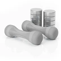 Relaxdays Kurzhantel Verstellbare Hanteln 2er Set 1-2 kg grau