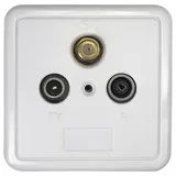 Axing SSD 2-10 Antennendose SAT, TV Unterputz Durchgangsdose