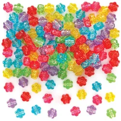 Glitzer Blumen Pony Perlen  (pro Set 300) Schmuck Basteln