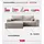 bromarkt Ecksofa, PABLO Mini Schlaffunktion Bettkasten L-Form, 255x148x85cm Beige, Links - Beige