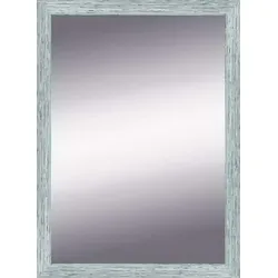 Dekospiegel LENFRA "Ilvy", bunt (silber, weiß), B:57cm H:77cm T:1,9cm, EPS-Kunststoff, Spiegel, Wandspiegel