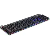 MOTOSPEED 2,4 GHz Wireless/USB-Kabel Mechanische Gaming-Tastatur Kompakte 104-Tasten-RGB-LED-Hintergrundbeleuchtung + Langlebige, ergonomische, Anti-Ghosting-Mechanische Tastatur für PC-Spieler