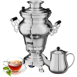 Homelux 5L Elektrisch Samowar Edelstahl Teekocher Teekanne, Wasserkocher Temperaturwahl