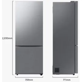 Samsung RB53DG703CS9EF RB6000D Kühl-Gefrierkombination (538 l, 2030 mm hoch, Edelstahl)