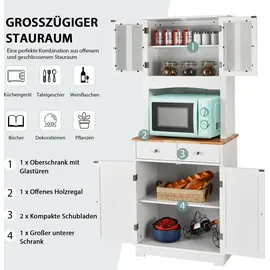 Costway Küchenschrank Hochschrank 170 x 0 x 0 cm Weiß