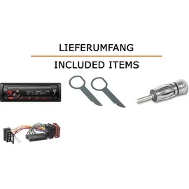 JUST SOUND best choice for caraudio Autoradio Einbaupaket Pioneer MVH-S320BT passend für Mercedes-Benz 190 W201 | Bluetooth USB