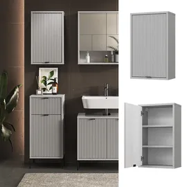 Vicco Hängeschrank für Badezimmer, Eliza 40 x 65 cm, Grau, Tür, moderne Badserie