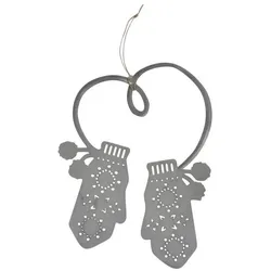 Krasilnikoff Weihnachtsanhänger Handschuhe Large aus Zink, H30cm, metallisch