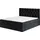 mebloland Boxspringbett EIRIK 120 x 200 mit 2 Bettkästen, Bonell-Matratze und Topper. Farbe: Schwarz - Schwarz