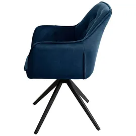 MCW Esszimmerstuhl MCW-L80 Stoff blau 2er Set