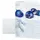 Sigel DS057 Weihnachtskarten-Set mit Umschlag | A6 | 25 Stück | blau/weiß "Seasons Greetings" | ideal zum Bedrucken