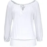 LASCANA Carmenshirt Damen weiß Gr.36/38