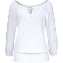 LASCANA Carmenshirt Damen weiß Gr.36/38