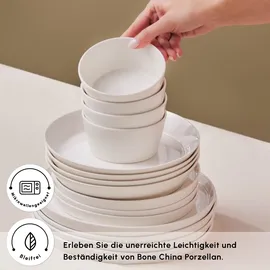 KARACA Stream Bone Bomo Geschirrset 53-tlg. weiß