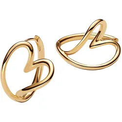 Pandora 263807C00 Damen-Ohrringe Herz Creolen Goldfarben