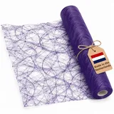 DecoHomeTextil Heimtextilmanufaktur DecoHomeTextil Deco Netz Tischläufer Lila 30 cm x 25 Meter
