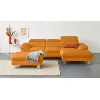 COTTA Ecksofa Driver L-Form, mit Kopfteilverstellung, wahlweise mit Bettfunktion & Bettkasten braun