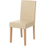 chefgastro Esszimmerstuhl Kunstleder Beige