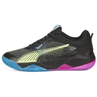 Puma Eliminate Power Nitro II Hallenturnschuh, Black-Fizzy Light-Ocean Dive-Festival Fuchsia, 42 EU