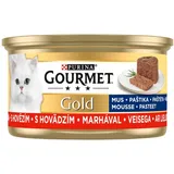 Gourmet Gold Katzenfutter-Mousse mit Rindfleisch 85 g