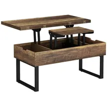 Vichy Vicco Couchtisch Lifty, Eiche rustikal, 100 x 50 cm mit Liftfunktion