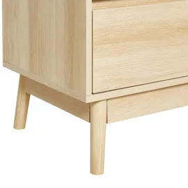 Beliani Kommode mit 3 Schubladen WALES Hellbraun