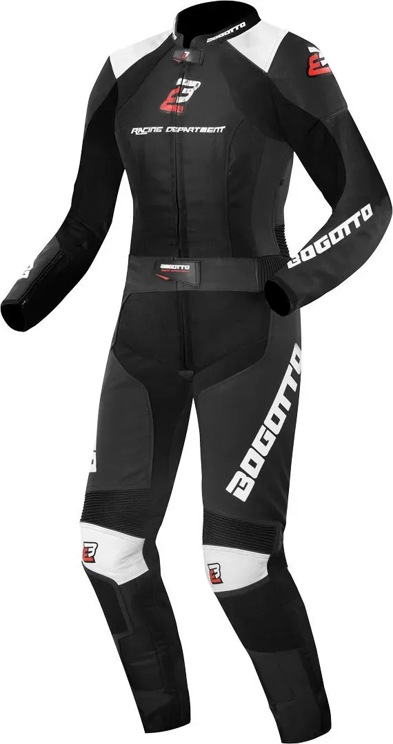 Bogotto Losail 2-Teiler Damen Motorrad Lederkombi, schwarz-weiss, Größe 34