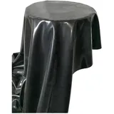 Ichlovdu Echter Natur Latex Stoff Gummi Bettlaken Kleidung Tuch Sheet für Massage SM Fetish Wetlook Mode wasserdichte 0,4 mm dick Schwarz 1.1 * 2m