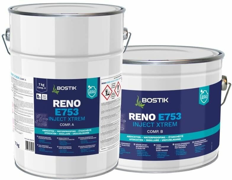 Bostik Reno E753 Inject Xtrem Epoxidinjektionsharz 10.5Kg Gebinde Teil A+B