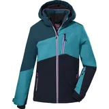 KILLTEC Ksw 166 GRLS Jckt Skijacke Funktionsjacke mit abzippbarer Kapuze und Schneefang, Türkis, 164 EU