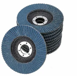 Vago-Tools 20x Fächerschleifscheiben 125mm flach K120 Blau
