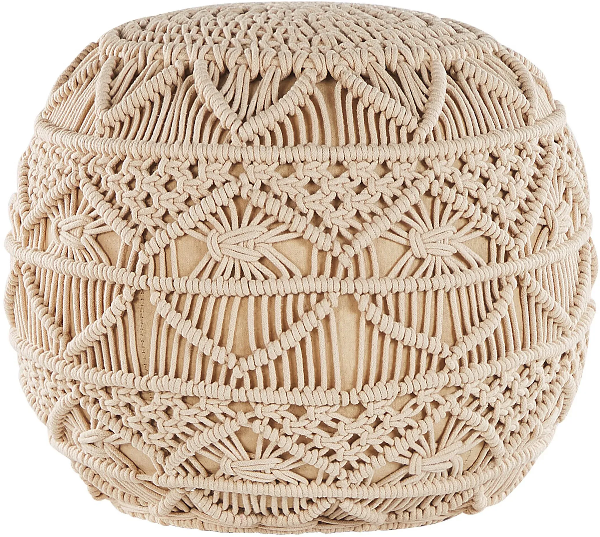 Pouf KAYSERI Beige Baumwolle 40 cm 40 cm