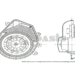 Aks Dasis Heizungsgebläse f. Klimaautomatik [Hersteller-Nr. 740189N] für Audi, Skoda, VW