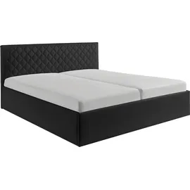 Westfalia Schlafkomfort Polsterbett "Danzig", schwarz, L:210cm, Bezug: Kunstleder 100% Polyurethan, Polsterung: Polsterwatte, Material Gestell: gepolsterter Holzwerkstoff, WESTFALIA SCHLAFKOMFORT, Betten, Polsterbett, wählweise mit Bettkasten, Härtegrade H2,H3 & H4 wählbar