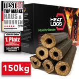 Holzbriketts Buche Pini&Kay Briketts 150kg mit hoher Heizleistung - Buchenholz Kaminbriketts HeatLogs HOLZBRX
