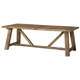 Casa Padrino Vintage Esstisch Eiche Rustikal Massiv 230 x 100 cm Lille - Landhaus Stil Tisch massives Eichenholz