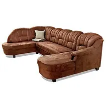 Home Affaire Wohnlandschaft HOME AFFAIRE "Budapest, viel Platz, Breite 288cm, zeitlos und elegant, U-Form", braun (mokka), B:288cm H:84cm T:80cm, Sofas, Wohnlandschaft, wahlweise mit Bettfunktion