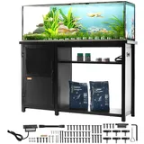 Vevor Aquariumständer, 75 Gallonen Fischtankständer, 132 x 50 x 82 cm Schildkrötentankständer aus Stahl und MDF, 284 kg Tragkraft, Reptilientankständer mit Lagerschrank & Integriertem Netzteil